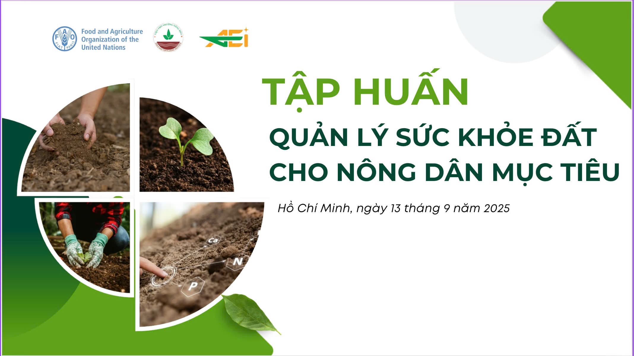 Tập huấn về quản lý sức khỏe đất cho nông dân mục tiêu tại Tp. Hồ Chí Minh