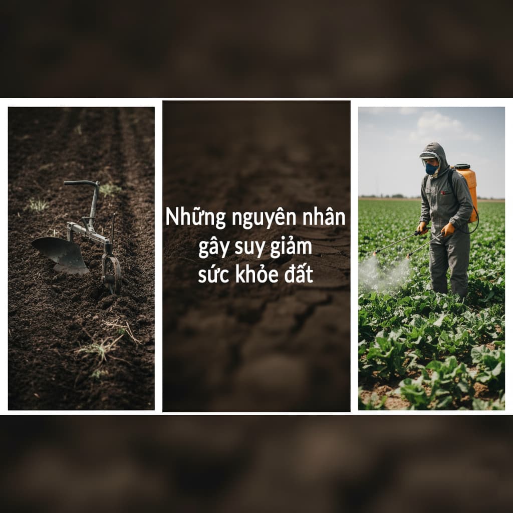 Những nguyên nhân gây suy giảm sức khỏe đất