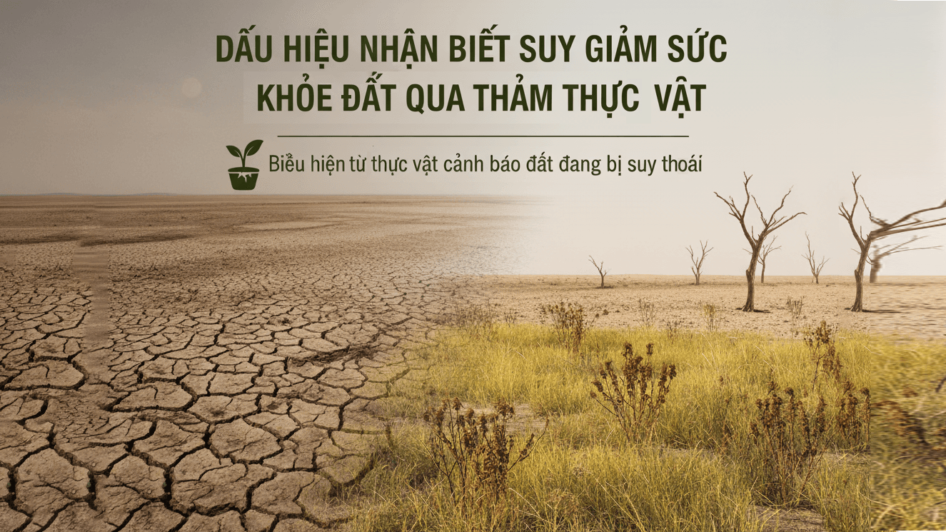 Dấu hiệu nhận biết suy giảm sức khỏe đất qua thảm thực vật